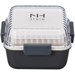 NHstyle スクエアMCランチ アッシュグレー お弁当箱 上下計510ml 日本製 電子レンジ・食洗機可 273050