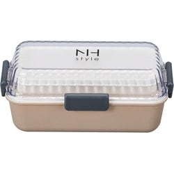 NHstyle 長角MCランチ グレージュ お弁当箱 上下計510ml 日本製 電子レンジ・食洗機可 273074
