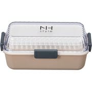 NHstyle 長角MCランチ グレージュ お弁当箱 上下計510ml 日本製 電子レンジ・食洗機可 273074