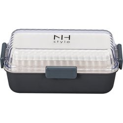 NHstyle 長角MCランチ アッシュグレー お弁当箱 上下計510ml 日本製 電子レンジ・食洗機可 273081