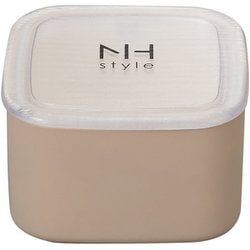 NHstyle 角サイドケース L グレージュ お弁当箱 500ml 日本製 電子レンジ・食洗機可 273258