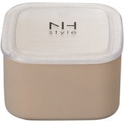 273258 [NHstyle 角サイドケース L グレージュ お弁当箱 500ml 日本製 電子レンジ・食洗機可]