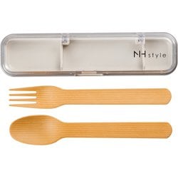 NHstyle 木目調カトラリーセット スプーン・フォーク18cm 日本製 273272