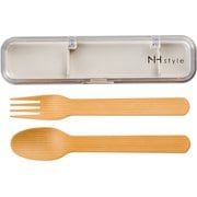 273272 [NHstyle 木目調カトラリーセット スプーン・フォーク18cm 日本製]