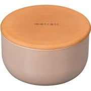 モースレ 丸サイドケース L グレージュ お弁当箱 500ml 電子レンジ・食洗機可 274064
