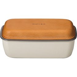 モースレ 長角エマリエランチ アイボリー お弁当箱 490ml 抗菌塗装 電子レンジ・食洗機可 274118