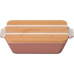 モースレ 長角ディッシュランチ コーラルピンク お弁当箱 550ml 抗菌塗装 電子レンジ・食洗機可 274132