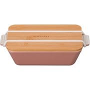 モースレ 長角ディッシュランチ コーラルピンク お弁当箱 550ml 抗菌塗装 電子レンジ・食洗機可 274132