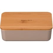 274309 [モースレ長角一段ランチ グレージュ お弁当箱 600ml 抗菌塗装 電子レンジ・食洗機可]