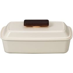 Piatto 長角ピアットランチ アイボリー お弁当箱 580ml 日本製 電子レンジ・食洗機可 276020