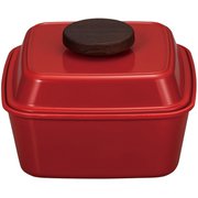Piatto スクエアピアットランチ レッド お弁当箱 650ml 日本製 電子レンジ・食洗機可 276051