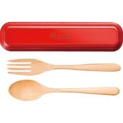 276105 [Piatto EM カトラリーセット レッド スプーン・フォーク15.5cm]