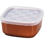 ノーラップ 角小鉢 茶彩 430ml 日本製 電子レンジ・食洗機可 蓋付 704882