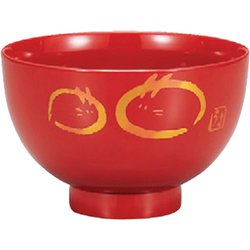 都丼 朱 らっかんうさぎ 840ml 日本製 電子レンジ・食洗機可 706312