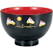 都丼 黒 親子うさぎ 840ml 日本製 電子レンジ・食洗機可 706329