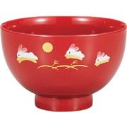 都丼 朱 親子うさぎ 840ml 日本製 電子レンジ・食洗機可 706336