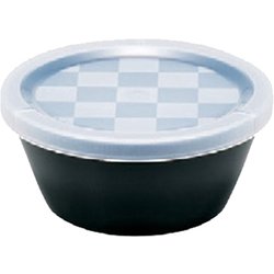 ノーラップ 丸小鉢 黒 320ml 日本製 電子レンジ・食洗機可 蓋付 706497