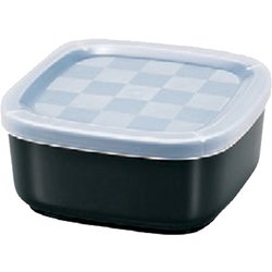 ノーラップ 角小鉢 黒 430ml 日本製 電子レンジ・食洗機可 蓋付 706510