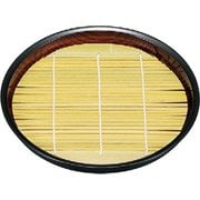 710227 [都木目そば皿 栃 日本製 電子レンジ・食洗機可 竹す付]