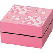 二段オードブル重 桜うさぎ 日本製 18cm 722701