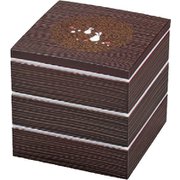 三段重 木目うさぎ 中蓋付 日本製 18cm 723685