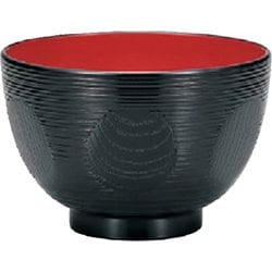 都汁椀 筋入亀甲 黒 370ml 日本製 電子レンジ・食洗機可 水切りつき 735596