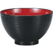和もよう汁椀 黒 370ml 日本製 電子レンジ・食洗機可 735749