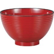 和もよう汁椀 レッド 370ml 日本製 電子レンジ・食洗機可 735756