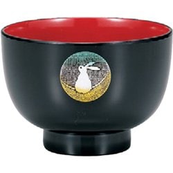 都汁椀 黒 月兎 400ml 日本製 電子レンジ・食洗機可 735800