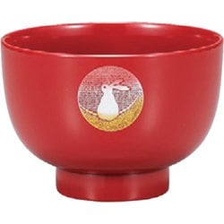 都汁椀 朱 月兎 400ml 日本製 電子レンジ・食洗機可 735817