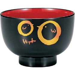 都汁椀 黒 ひよこ 400ml 日本製 電子レンジ・食洗機可 735978