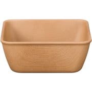 NH home 木目スクエアボウル M クリーンコート加工 ナチュラル 750ml 日本製 電子レンジ・食洗機可 794708