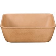 NH home 木目スクエアボウル L クリーンコート加工 ナチュラル 1400ml 日本製 電子レンジ・食洗機可 794715