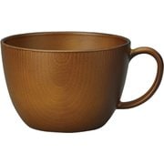 NH home 木目カップ クリーンコート加工 ブラウン 450ml 日本製 電子レンジ・食洗機可 794821