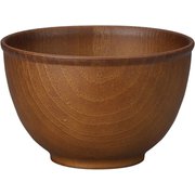 NH home 木目ボウル S クリーンコート加工 ブラウン 430ml 日本製 電子レンジ・食洗機可 794838