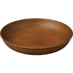 NH home 木目ラウンドプレート L クリーンコート加工 ブラウン 日本製 電子レンジ・食洗機可 794890