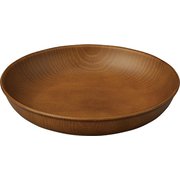 NH home 木目ラウンドプレート L クリーンコート加工 ブラウン 日本製 電子レンジ・食洗機可 794890