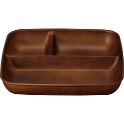 NH home 木目スクエアワンプレートBIG クリーンコート加工 ブラウン 日本製 電子レンジ・食洗機可 794944