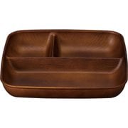NH home 木目スクエアワンプレートBIG クリーンコート加工 ブラウン 日本製 電子レンジ・食洗機可 794944