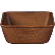 NH home 木目スクエアボウル M クリーンコート加工 ブラウン 750ml 日本製 電子レンジ・食洗機可 794975