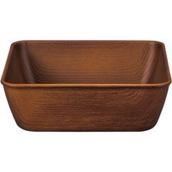 NH home 木目スクエアボウル L クリーンコート加工 ブラウン 1400ml 日本製 電子レンジ・食洗機可 794982