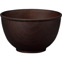 NH home 木目ボウル M クリーンコート加工 ダークブラウン 560ml 日本製 電子レンジ・食洗機可 795118