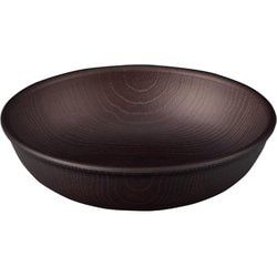 NH home 木目ラウンドプレート S クリーンコート加工 ダークブラウン 日本製 電子レンジ・食洗機可 795149