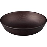 NH home 木目ラウンドプレート S クリーンコート加工 ダークブラウン 日本製 電子レンジ・食洗機可 795149