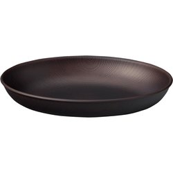 NH home 木目オーバルプレート クリーンコート加工 ダークブラウン 日本製 電子レンジ・食洗機可 795170