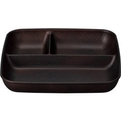 NH home 木目スクエアワンプレートBIG クリーンコート加工 ダークブラウン 日本製 電子レンジ・食洗機可 795217