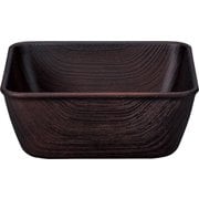 NH home 木目スクエアボウル L クリーンコート加工 ダークブラウン 1400ml 日本製 電子レンジ・食洗機可 795255