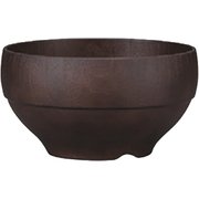 NH home 木目スタックボウル M クリーンコート加工 ダークブラウン 500ml 日本製 電子レンジ・食洗機可 797075