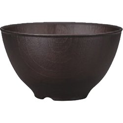 NH home 木目飯椀 M クリーンコート加工ダークブラウン 480ml 日本製 電子レンジ・食洗機可 797136