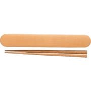 797235 [お米がくっつきにくい弁当箱 木目箸箱セット ナチュラル 木製箸 18cm 日本製 電子レンジ・食洗機可]